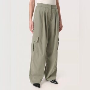 NEW Soaked In Luxury Kellie Cargo green  Trousers, large
